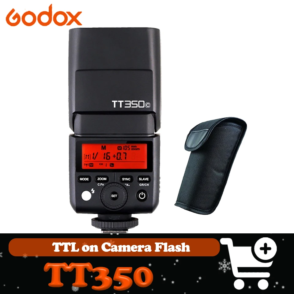 

Godox TT350 TTL 2.4G Wireless On-Camera Flash Light 0.1-2.2s Recycle Time Mini Flash for Photography Studio