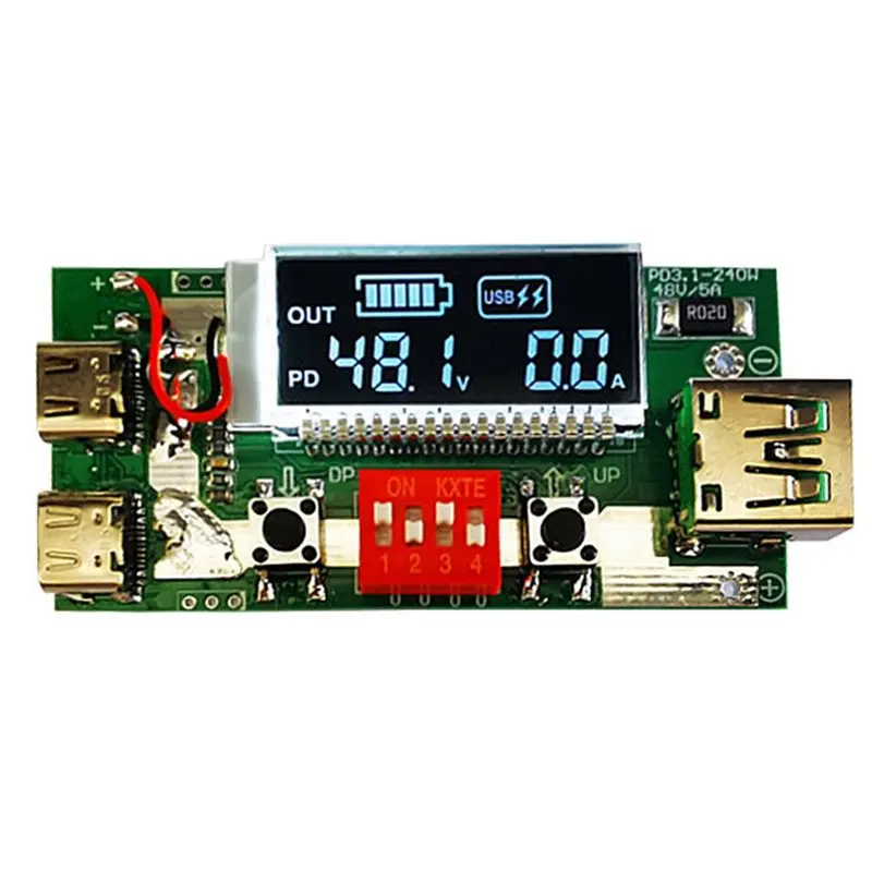

[NEW A09R!】 Type-C USB PD3.1 28V-5A Quick Charge Trigger Decoy Digital Current Voltage Meter Mobile Power Supply Tester