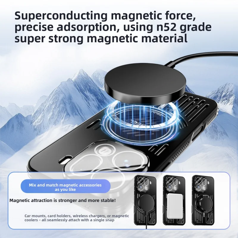 Custodia per telefono magnetica cava con dissipazione del calore per Oppo FIND X9PRO per custodia protettiva FIND X9