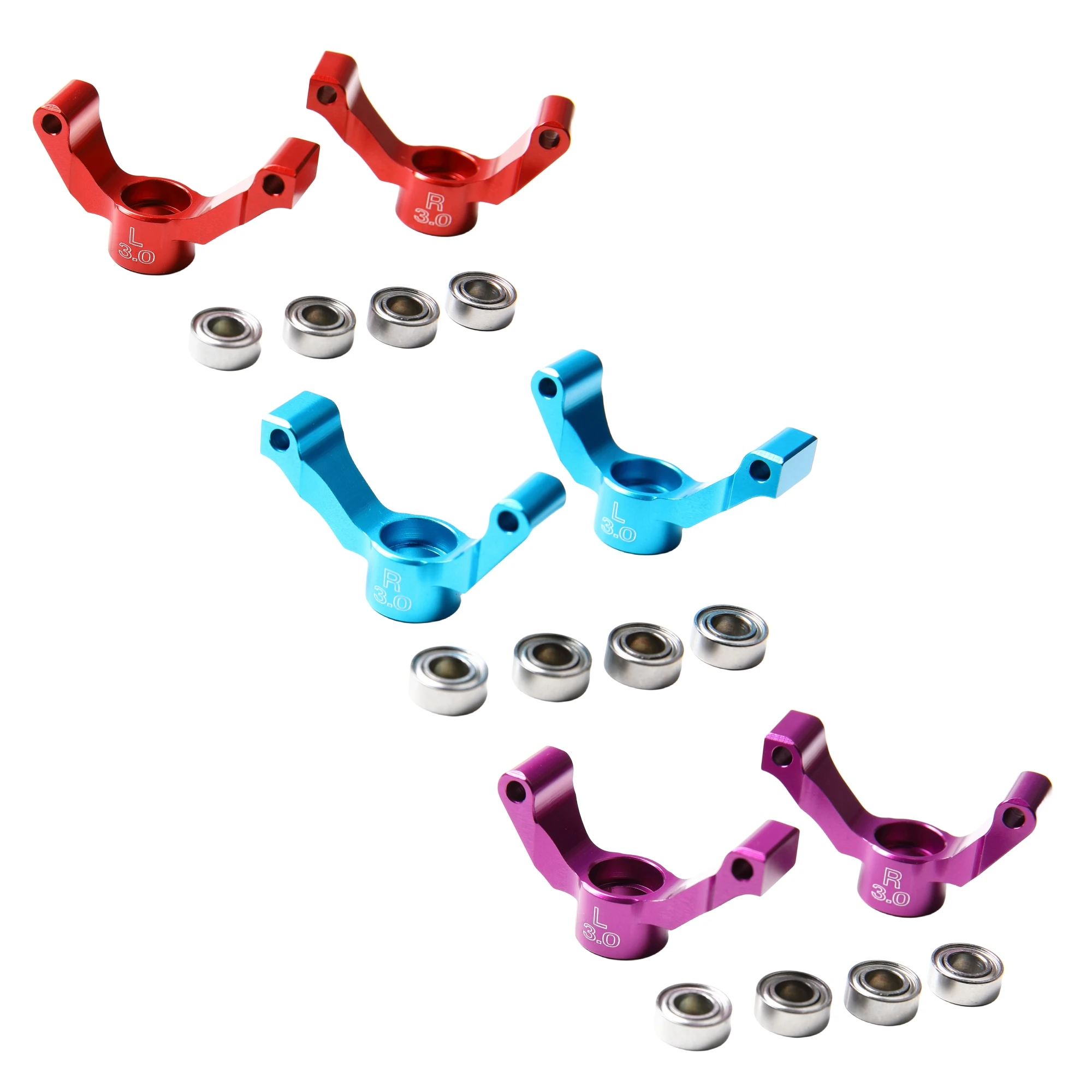 CNC Aluminum TT-02 Rear Upright Knuckle Arms 3 degree Hub Set for 1/10 RC Car Tamiya TT02