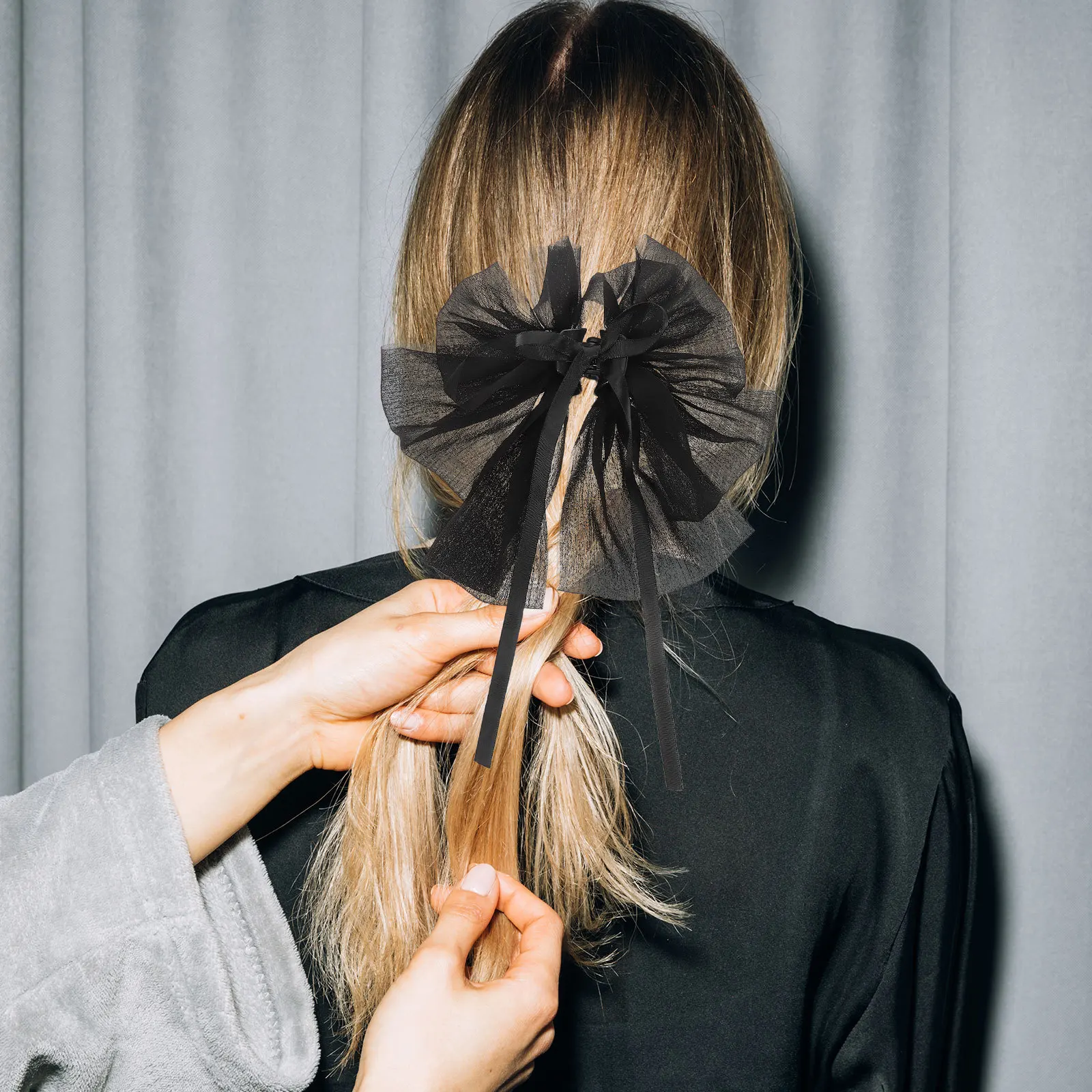 مشبك أنيق على شكل فيونكة كبيرة، إكسسوار شعر أنيق غير قابل للانزلاق للنساء، استخدام متعدد الاستخدامات لمختلف المناسبات، مستلزمات التصميم #4