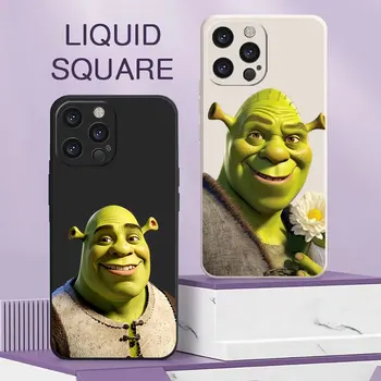 Funny Movie Shrek Anime For iPhone 16 Pro Max Case For iPhone 16 15 14 13 12 11 Pro Max 15 Plus Mini Cases Liquid Silicone Cover