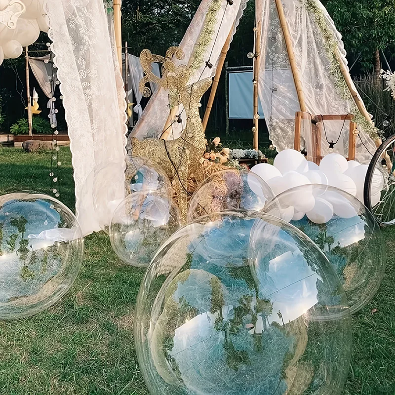 10 pièces 8/10/12/16/18/20/24/36 pouces ballons à bulles transparents ballons gonflables à hélium Bobo décorations de fête d'anniversaire de mariage