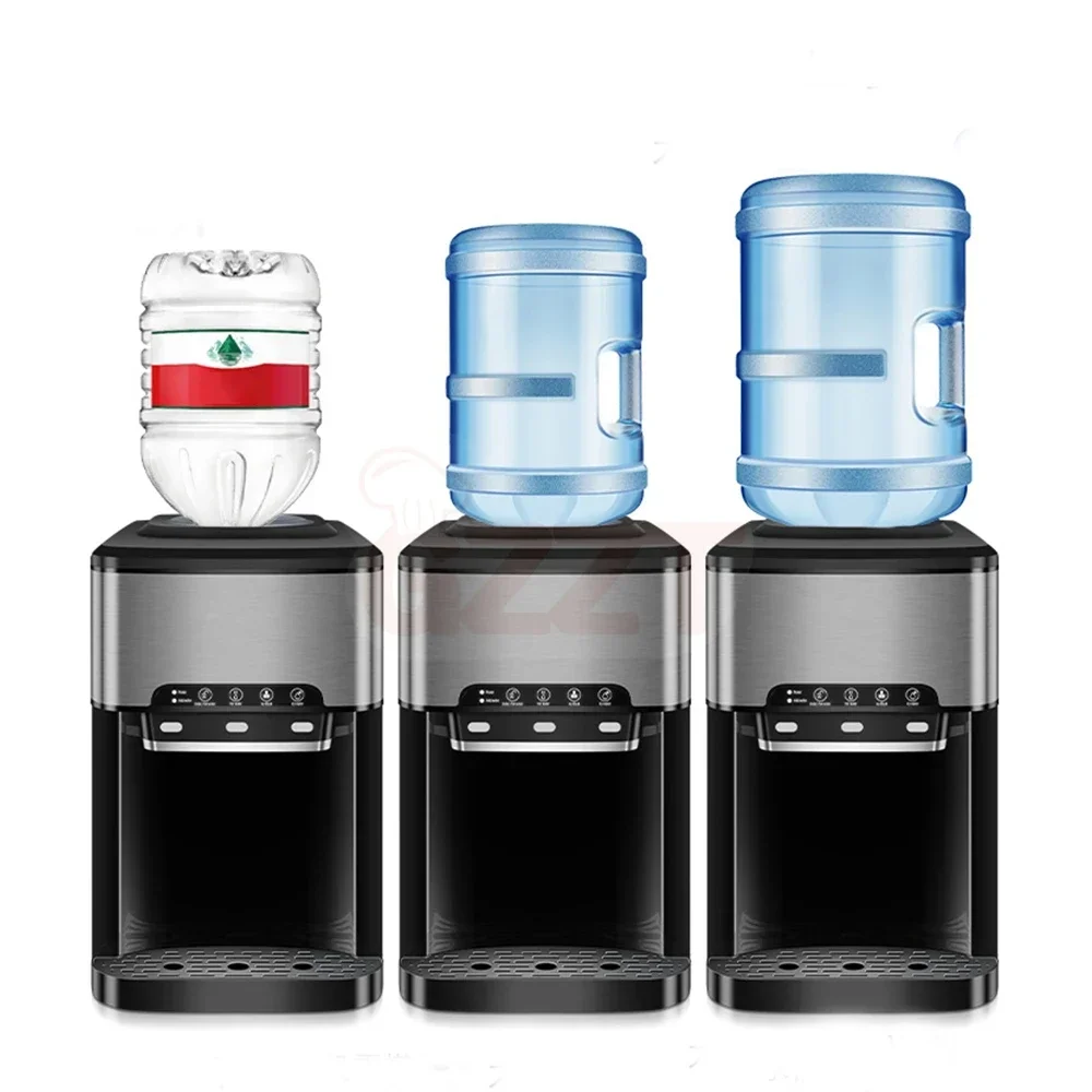 110V 220V 3 in 1 Portable Cube Ice Maker Machine Hot Cold Water Dispenser Home Office Business Automatic Ice Water Dispenser