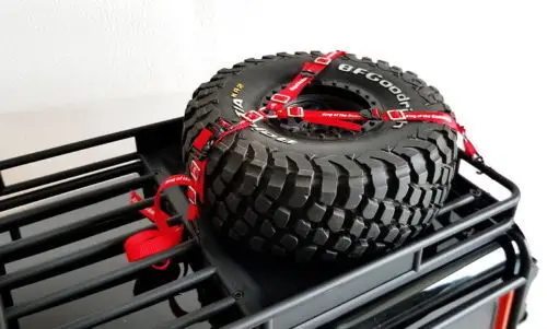 1/10 Spare Tire Fixing Strap RC 3-Point Spare Tire Tie Down Strap Fit 1/5 1/10 Crawler Car TRX-4 /UDR