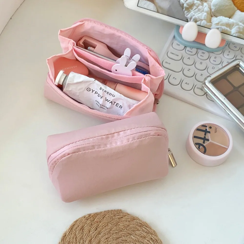 Solid Mini Lipstick Crossbody Bag  Women Portable Small Purse Organizer Multifunctional Travel Storage Pouch with Multi-Pocket