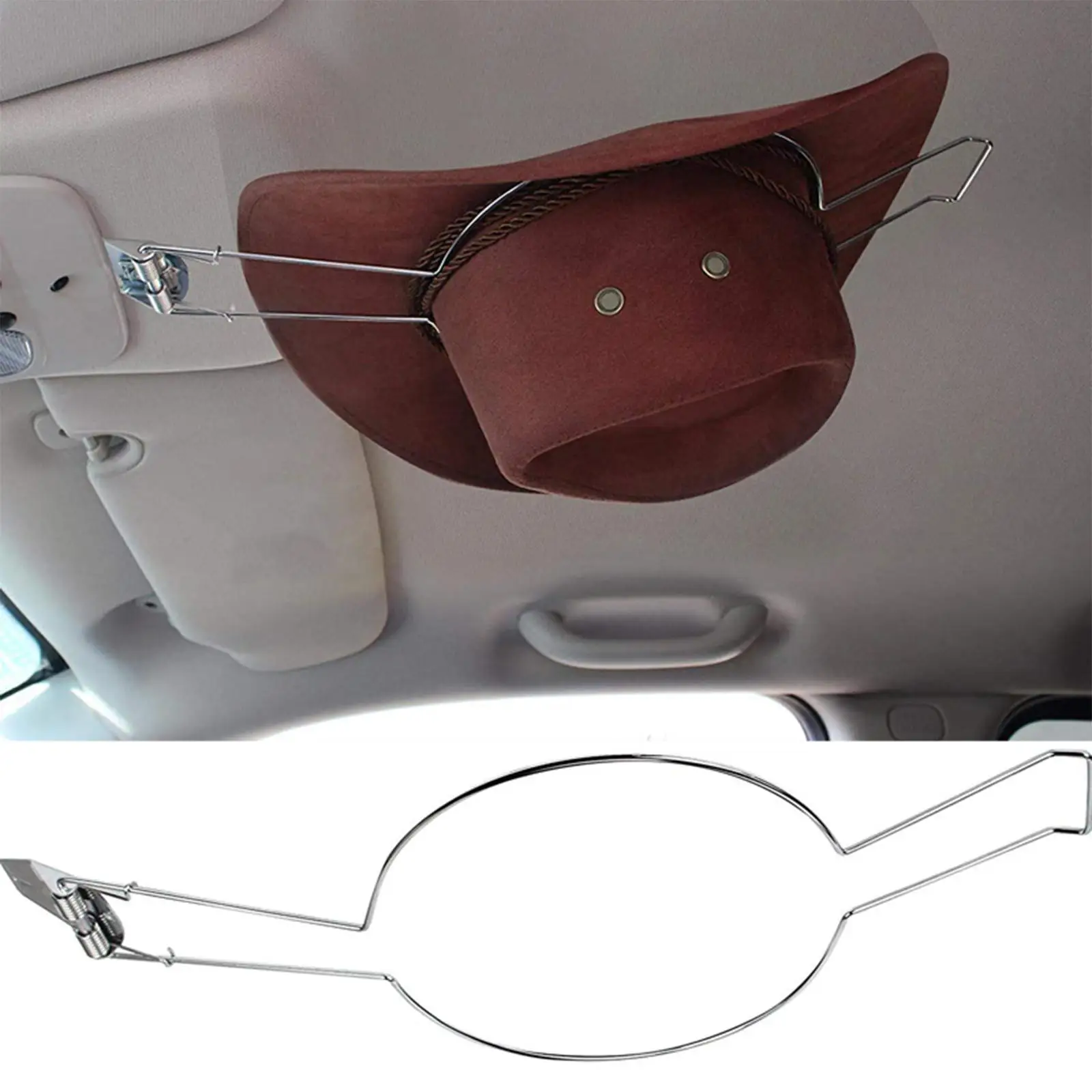 Car Cowboy Hat Holder Rack Iron Storage Multiffunctional for Vehicles Truck Ceiling