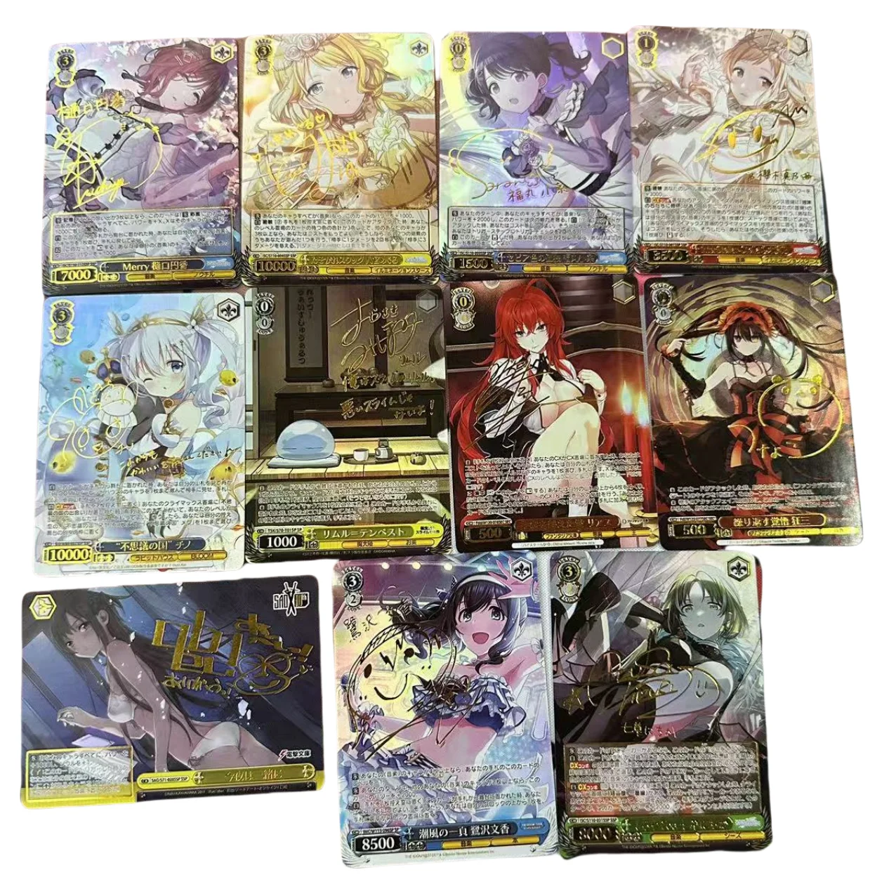 Anime Weiss Schwarz Dating Battle Tokisaki Kurumi Rimuru Tempest Yuki Asuna Diy Homemade Collection Card Toy Birthday Gift