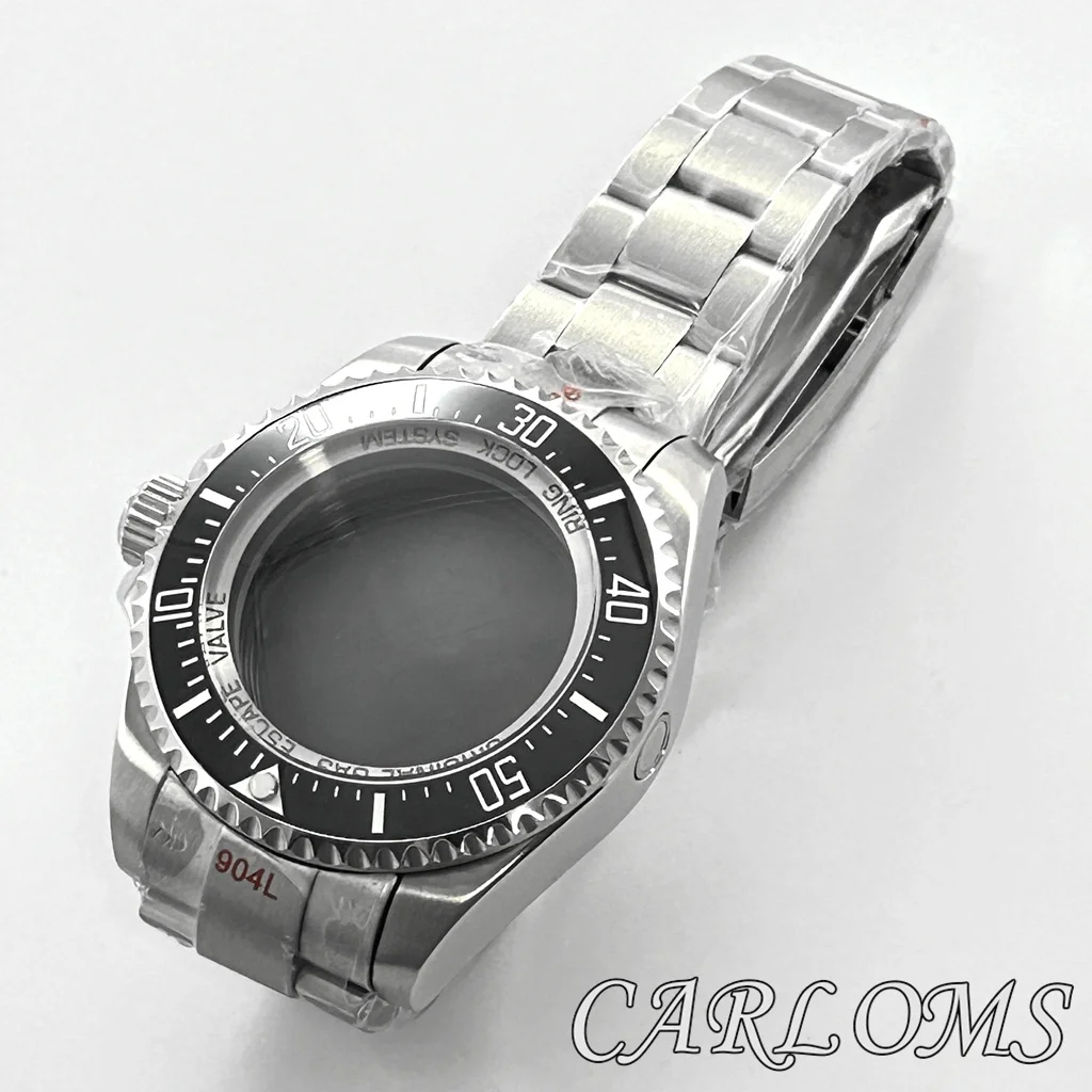 TOP 44mm NH34 NH35 NH36 NH38 NH39 NH70 NH72 Movement Silver Watch Case Ceramic Green Blue Black Bezel Sapphire Glass