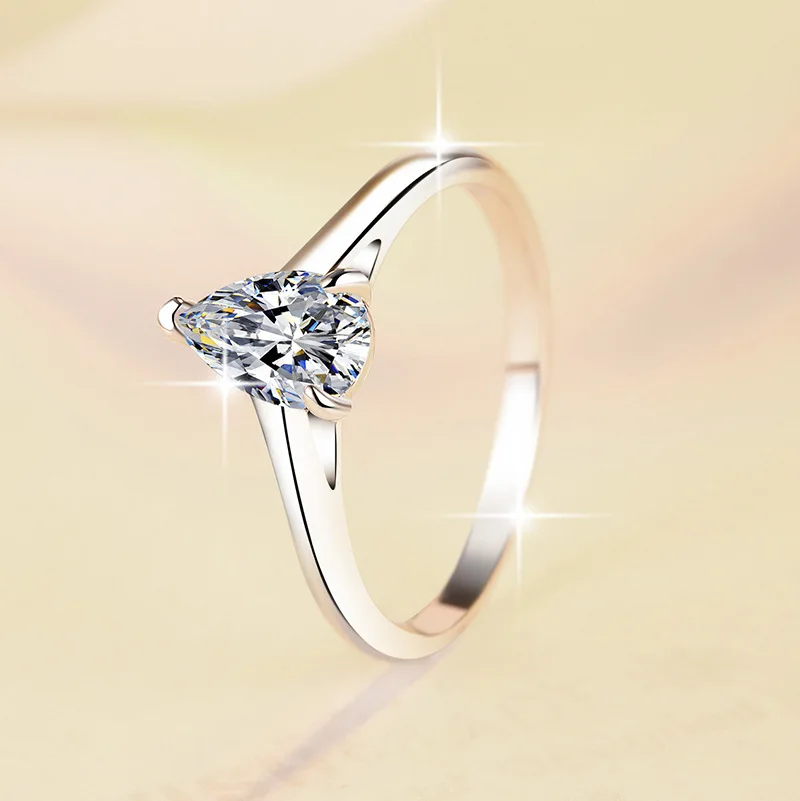 

Женское кольцо грушевидной формы в форме капли PT950 Platinum Moissanite 5Ct — женское эксклюзивное, уникальное, двойной формы, платиновое качество премиум-класса.