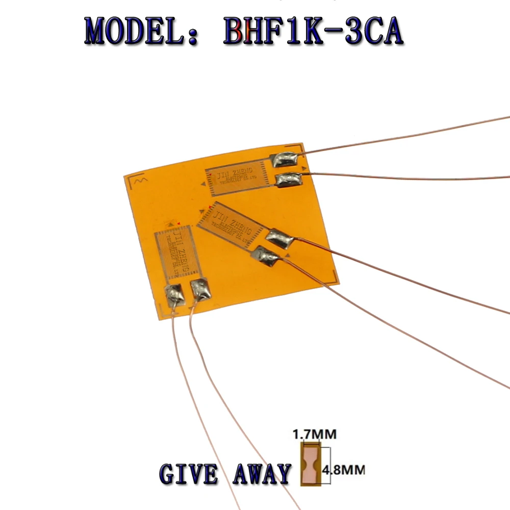 

1PCS BHF1K-3CA 1000ohm45°Triaxial Strain Flower Built in compensation Strain Gauge Rosette Residual Stress With3cm enameled wire