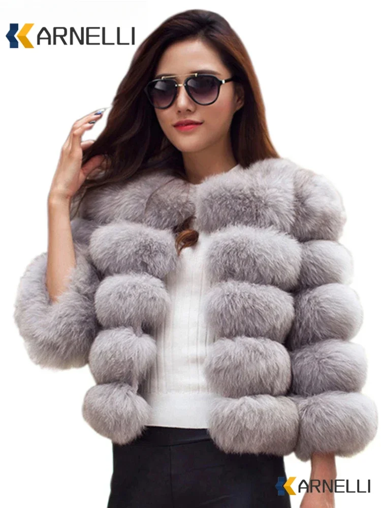 Mink Coats Autumn Winter Fluffy Black Faux Fur Coat Women Elegant Thick Warm Faux Fur Jackets For Women  Tops