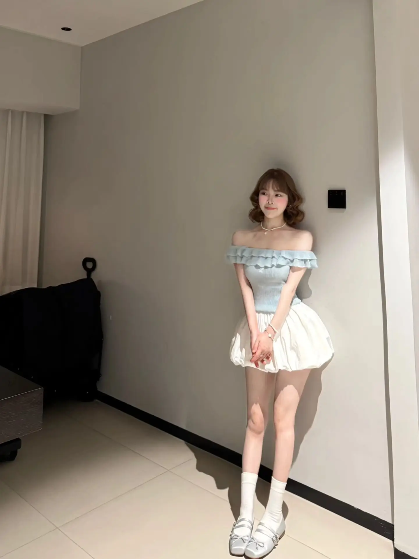 

Summer Women's Slim Fit ort Sve Knitted T-irt with Wood ain One oulder Design Casual Commute Sle Pure Color