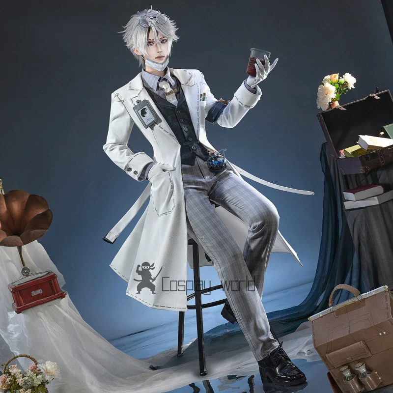 

Game Identity ⅤAesop Carl Cosplay Costume Embalmer Coat Shirt Pants Props Uniform Halloween Carnival Party PlayRole Clothes New