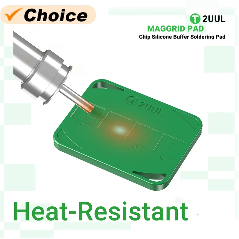 2UUL BH15 MagGrid Pad Chip Silicone Buffer Soldering Pad for Mobile Phone Repair Heat-resistant Curved CPU IC Welding Mat