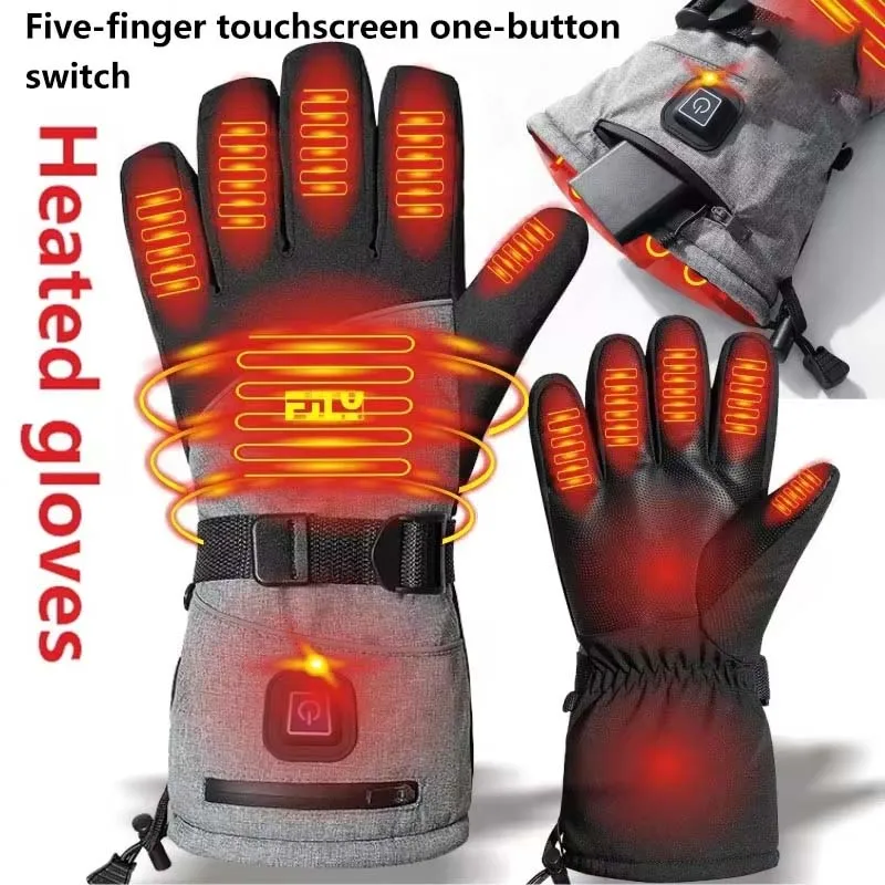 Gants chauffants électriques pour moto, rechargeables, auto-chauffants, pour Ski, escalade, randonnée, chauffe-mains, imperméables, nouvelle collection hiver 2026