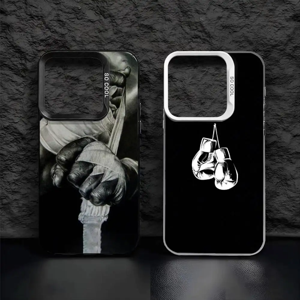 

B-Boxing G-Gloves Boxing Phone Case For iPhone17, 16,15,14,13,12 Pro Max Black Candy Matte Shockproof Cover