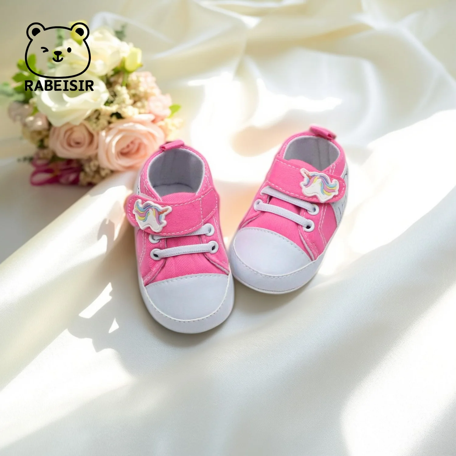 

Baby shoes canvas shoes newborn toddler shoes college style soft bottom non-slip 0-6-12-18 months