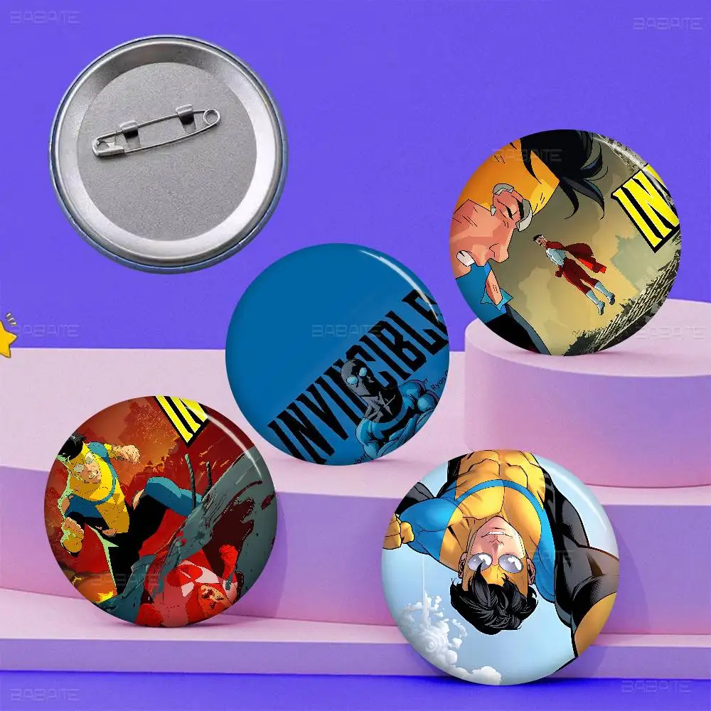 Animation I-Invincibles Creative Tinplate Soft Button Pins Animal Icon Brooch Lapel Backpack Badge Accessories Pin