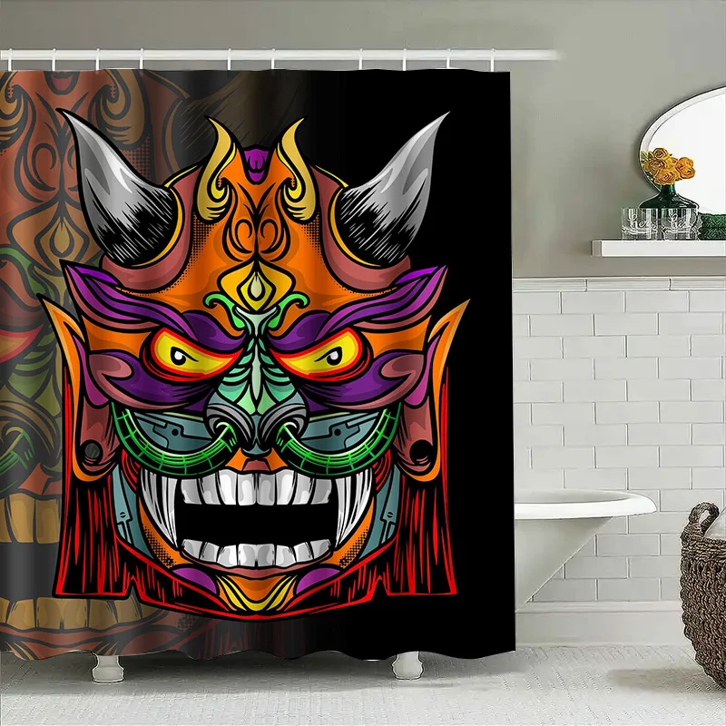 

Туну японская маска Они занавеска для ванной комнаты сексуальная перегородка для комнаты крутой настенный декор