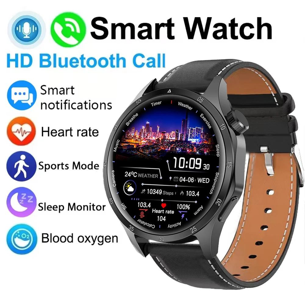 

Men's Smart Watch Watch Pro AMOLED 360*360 HD Touch Screen NFC Heart Rate Detection Bluetooth Call IP68 Waterproof GPS Smartwatc