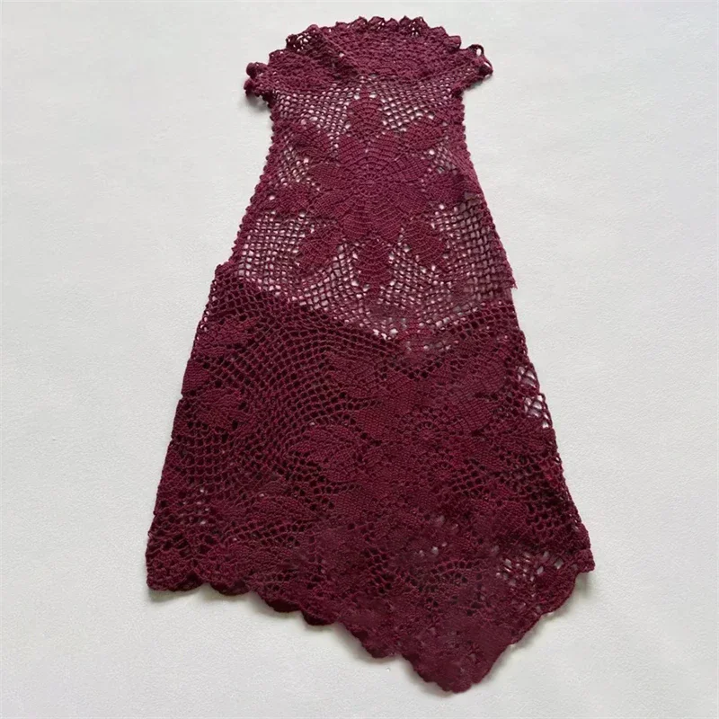 

Женский жилет 2026, весенний новый эластичный облегающий топ без рукавов из чистого хлопка, вязаный полый топ на бретелях, сексуальная футболка-корсет с открытой спиной