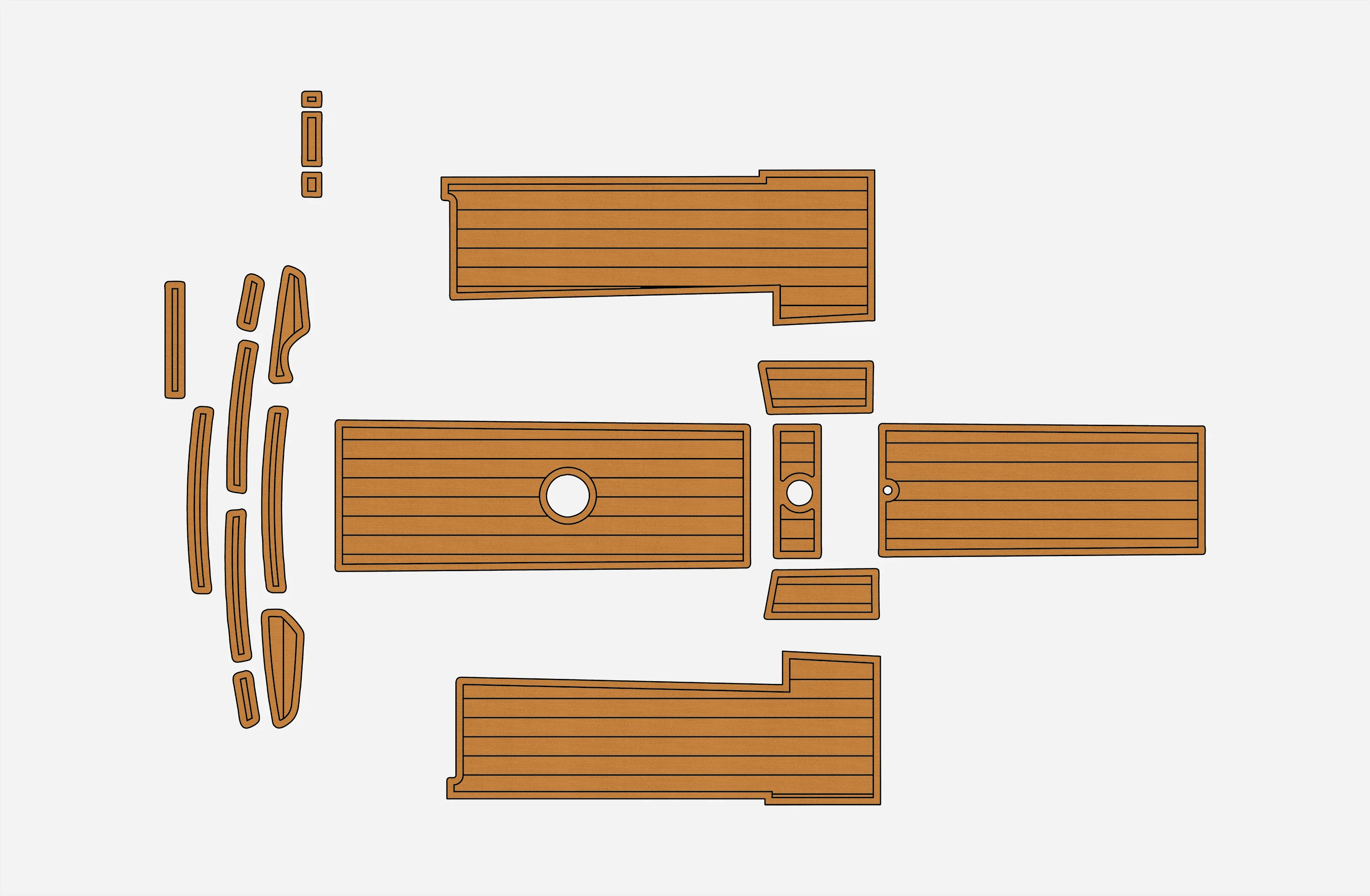 

1995 Campion 200 Allante 1/4" 6mm EVA foam Non-Slip PVC Teak Decking marine Mat aqua gatorstep carpet Marine Floor