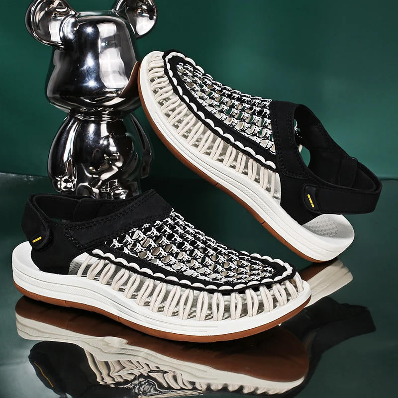 

New Sandals, Woven Sandals, Men's Roman Sandals, Casual Beach Shoes, Couple Sandals