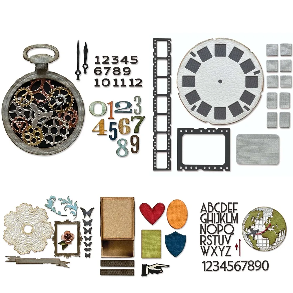 Tim Holtz Vault gennaio 2024 fustelle Scrapbook diario decorazione Stencil modello di goffratura biglietto di auguri fai da te