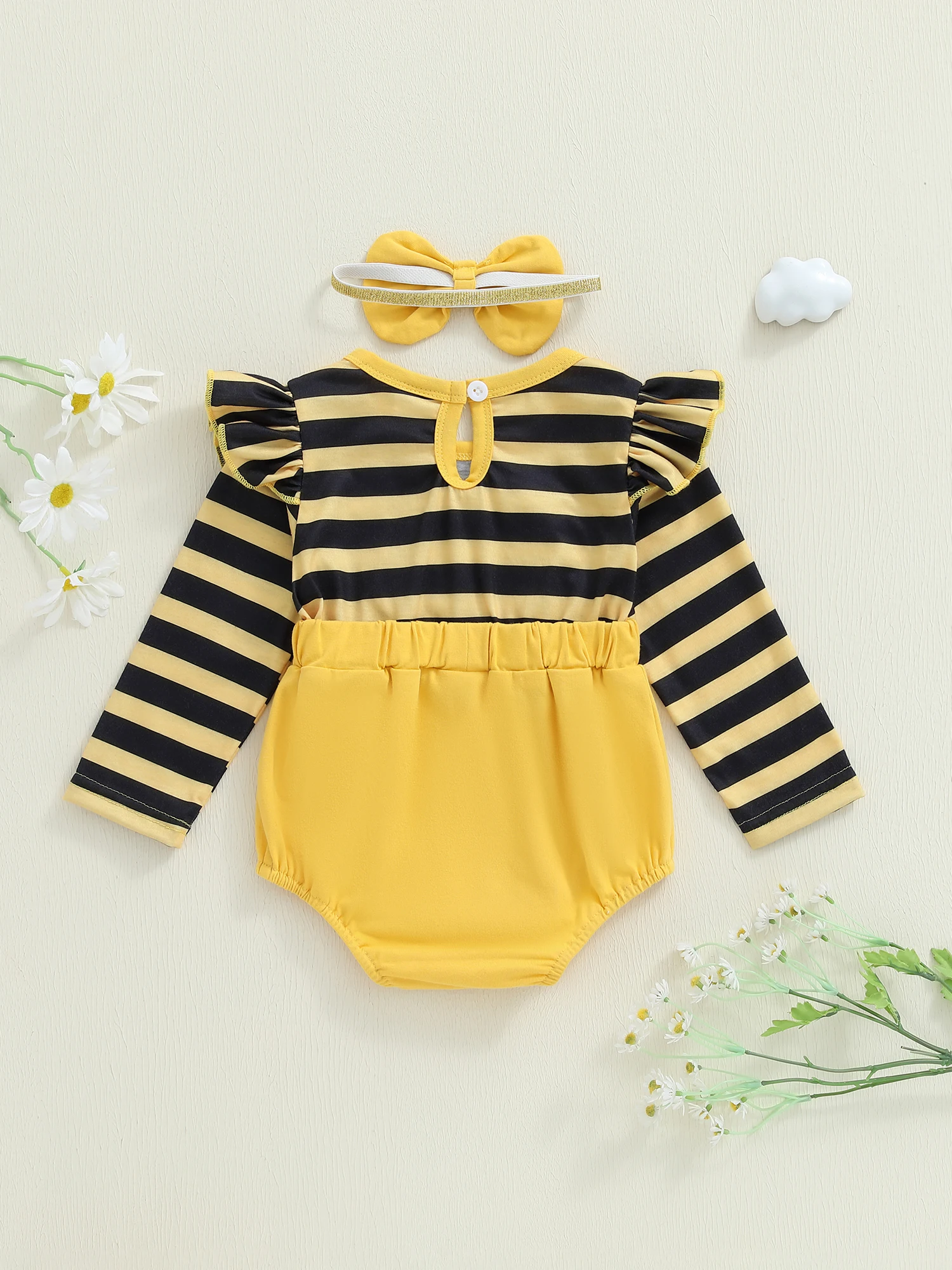 

Комплект зимней одежды для маленьких девочек, комбинезон с длинными рукавами и цветочным принтом, подходящая шапочка и носки для новорожденных