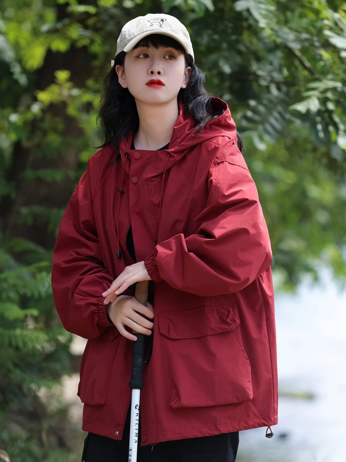 

Водостойкая рабочая одежда для скалолазания на открытом воздухе, женская куртка свободного покроя, нейтральное пальто, весна-осень, ретро-дизайн, пальто большого размера