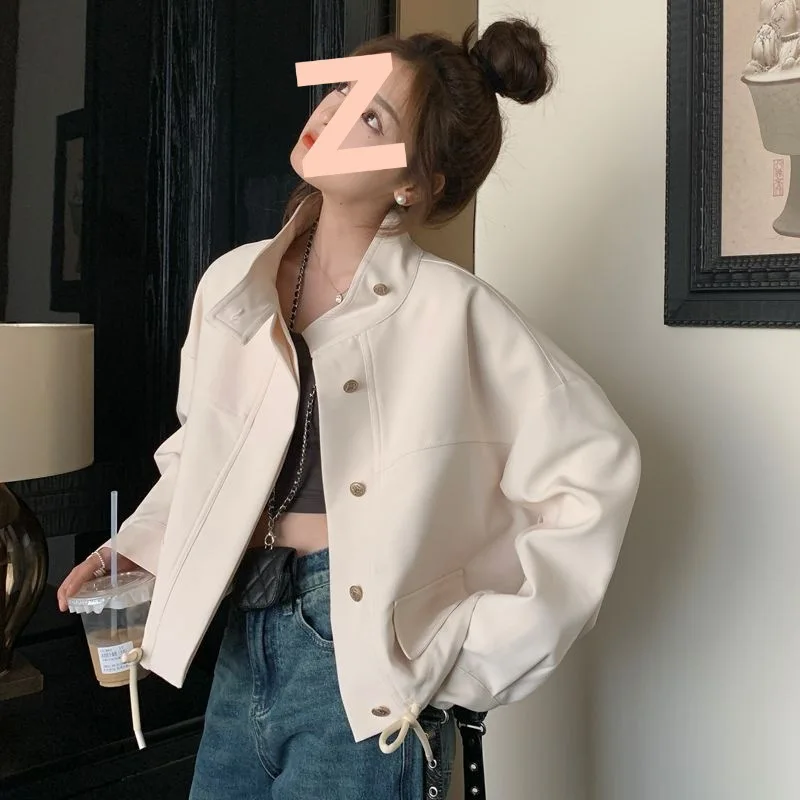 

2025 Autumn New Jacket Women's Cargo Short Jacket Petite Friendly Premium Vibe Casual Trench Coat
