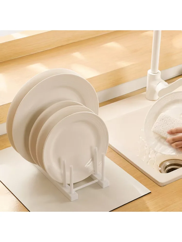 Kitchen Dish Drain Rack Multifunction Plastic Stand Rack Dinnerware Storage Organizer Household Kitchen Sundries Rack