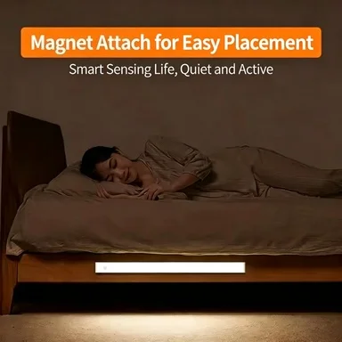 20cm Motion Sensor Night Light Wireless LED Detector Magnetic Wall Lamp for Kitchen Cabinet Bedroom Staircase Closet Room Decor