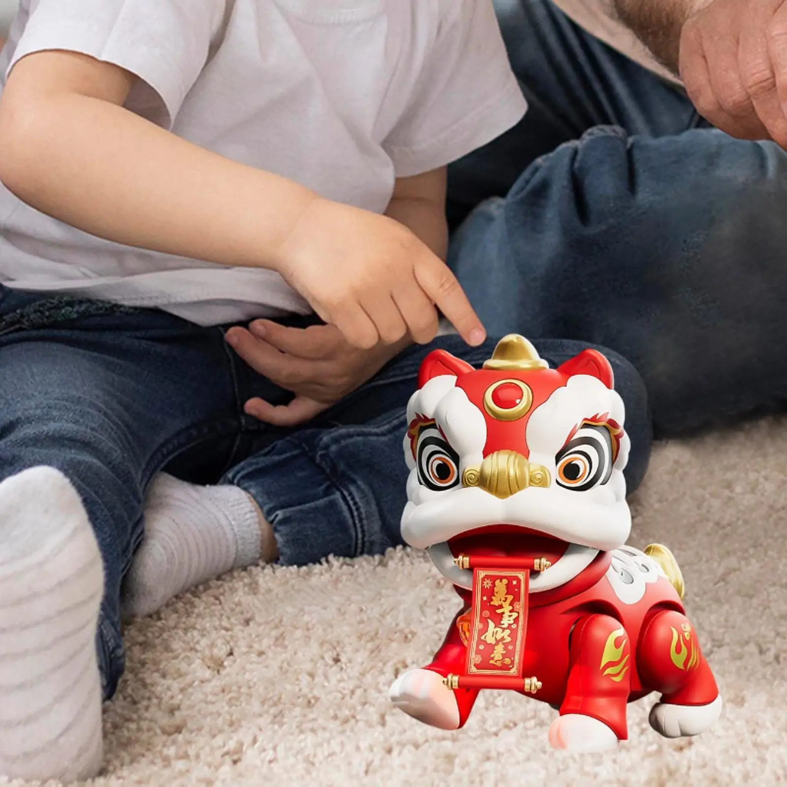 Electric Dancing Lion Body Dancing with LED Lights and Music Cute Walking Lion Toy Baby Walking Toy Electronic Pet Present