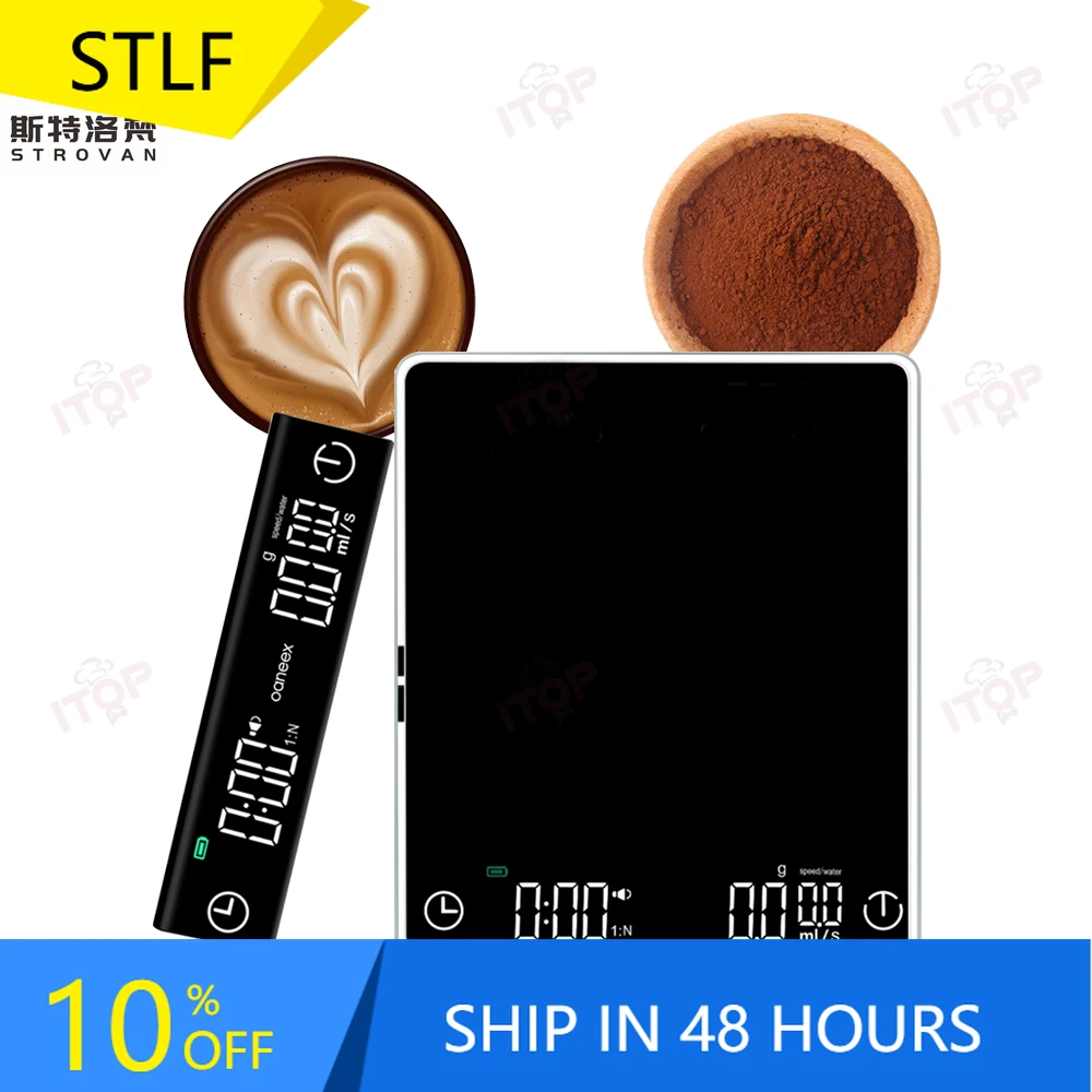 

STLF JW Scales With Buttons for New Digital Waterproof Small Smart Coffee Smart Split Barista Scale With Timer Flow Rate Small