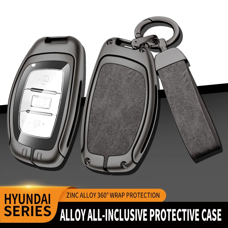 

Zinc Alloy Car Key Case Cover Shell Fob For Hyundai Tucson Santa Fe Rena Sonata Elantra Creta Ix35 Ix45 I10 I30 I40 Car Keychain
