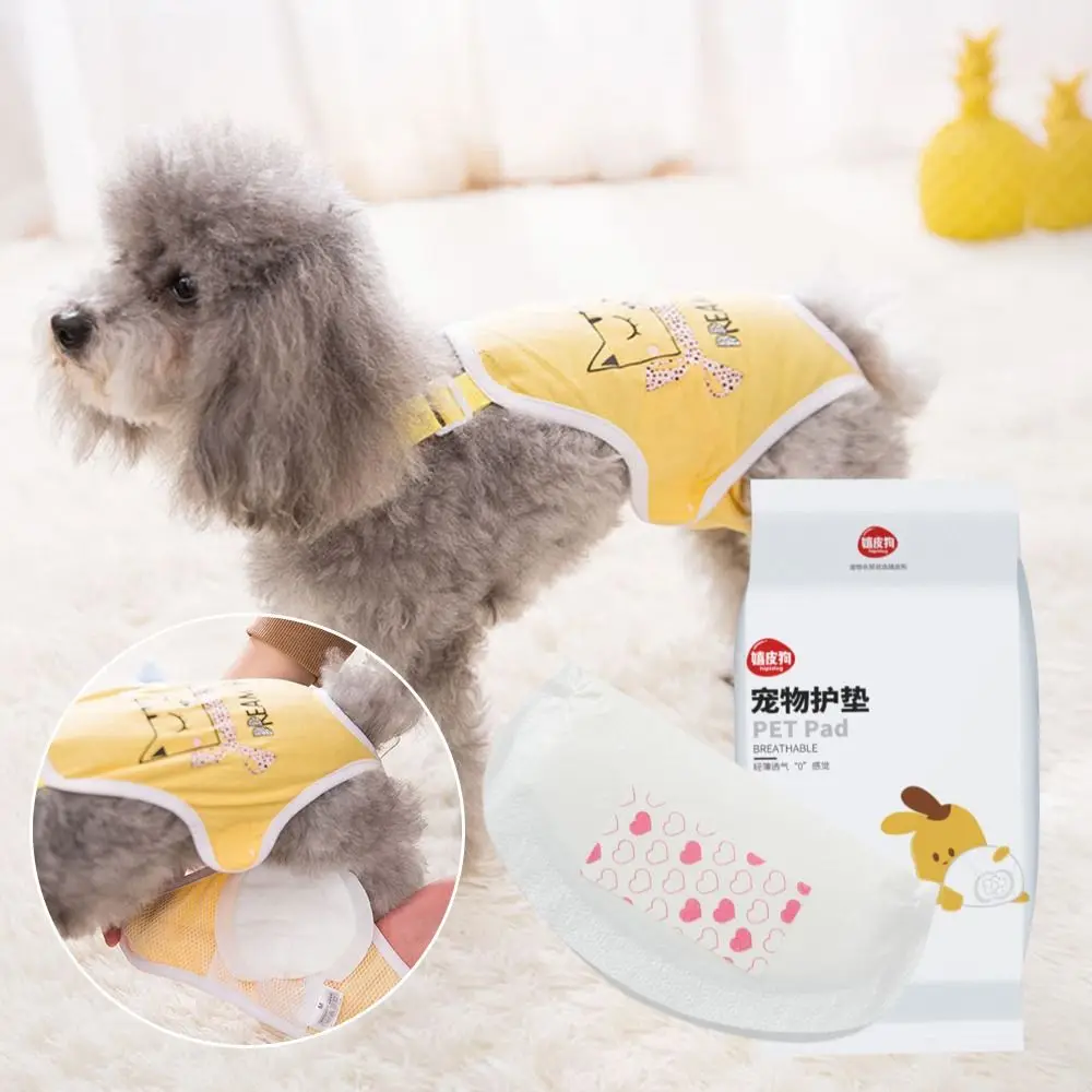 Breathable Pet Wear Diaper Pad Super Absorption Doggie Physiological Pant Dog Diaper Disposable Cat Care Pad Pet Diaper