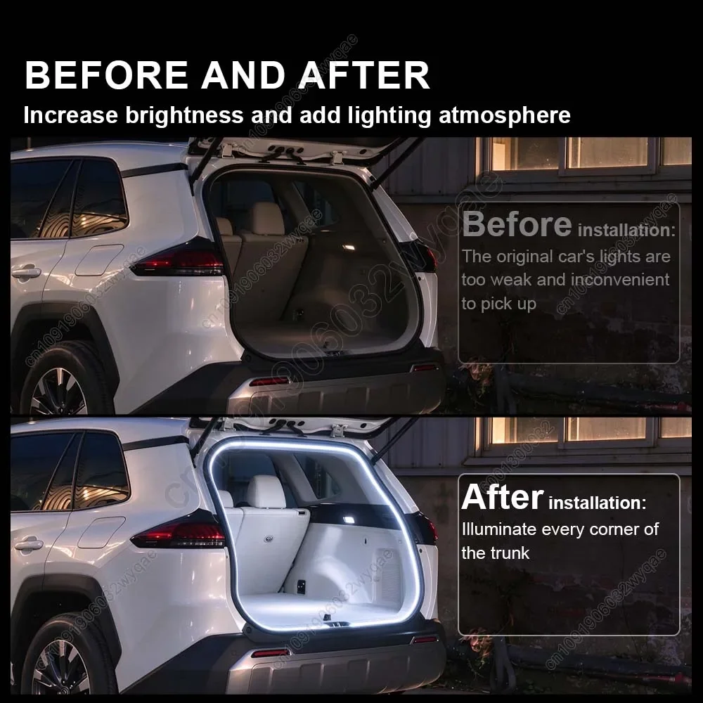 Car Trunk Light For Toyota RAV4 2013-2026 Car Atmosphere Lights Rear Trunk LED Light Bar White Warm White Car Modification Light
