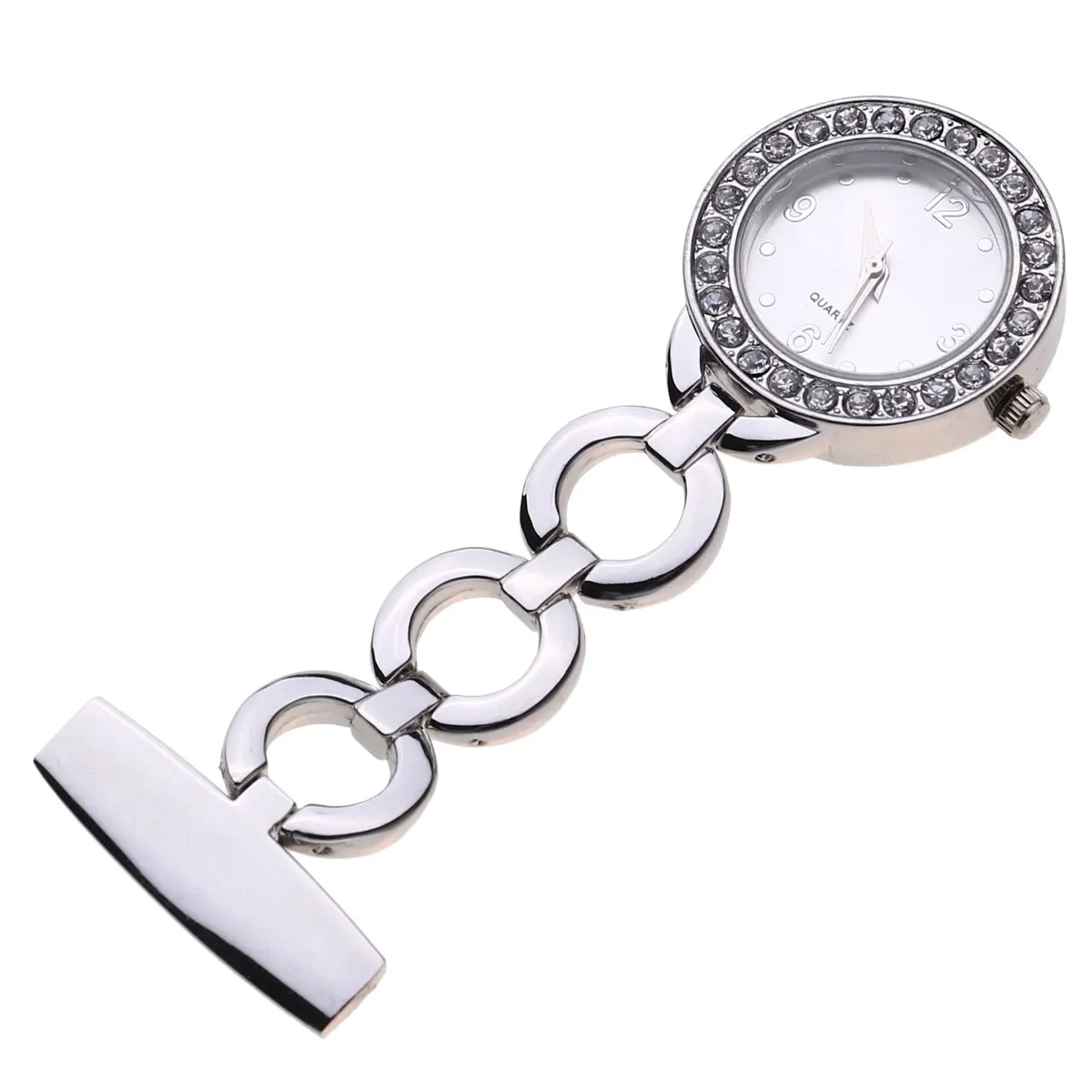 

1pc Medical Nurse Pocket Watch Durable Iron Chic Rolling Hanging Watch Gift Nurses Doctors Lapel Pin Golden