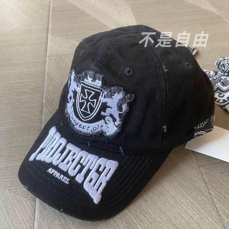 2-in-1 Strap Design PROJECT Patch Embroidery Lion Cross Badge Baseball Cap Men Women Sun Hat Four Seasons Peaked Cap Adjustable