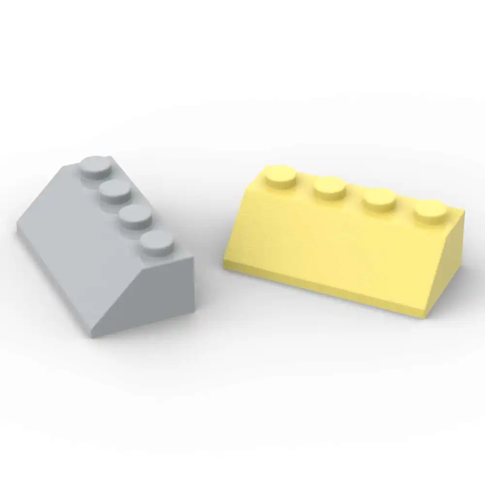 Moc 10 pçs peças brocks 3037 inclinação 45 2x4 blocos de construção conjunto casa castelo partícula educação quebra-cabeça brinquedos diy aniversário presentes do miúdo