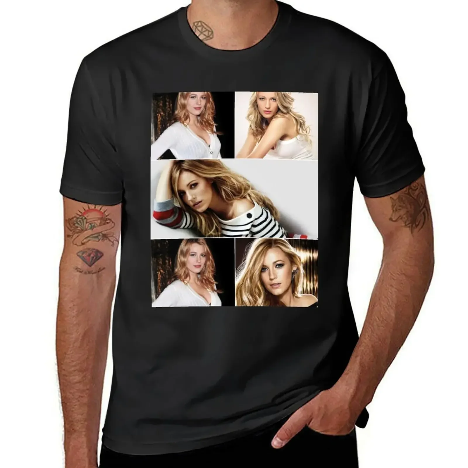 

Blake Lively American actress Dressed Up Aesthetics Photos Collage - 2 T-Shirt essential t shirt sweat mens tall t shirts