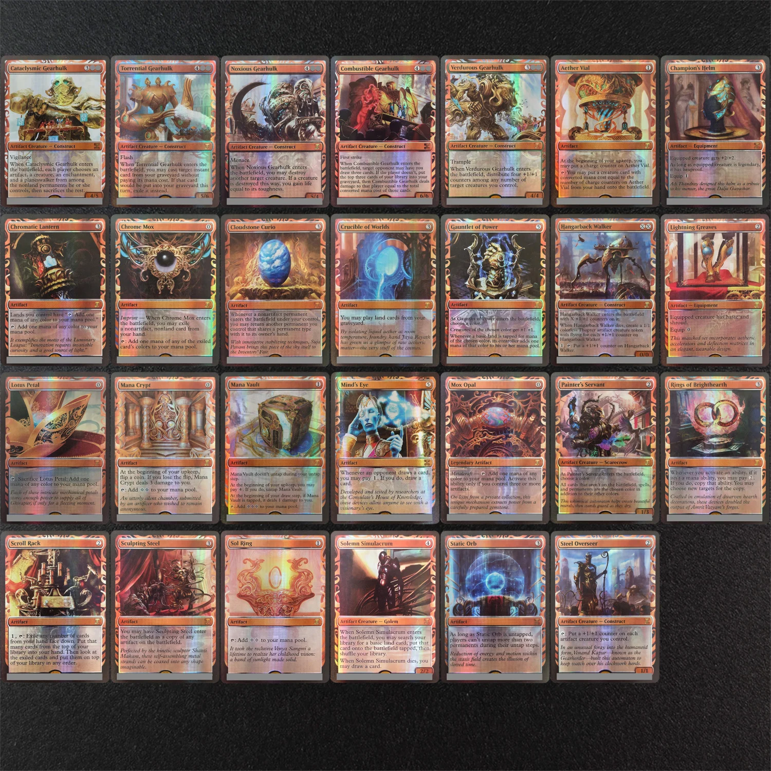 

MPS TCG Proxy Magical Card EN Sol Ring Mox Opal Lotus Petal Chrome Mox Mana Vault Mana Crypt Painter's Servant Lightning Greaves