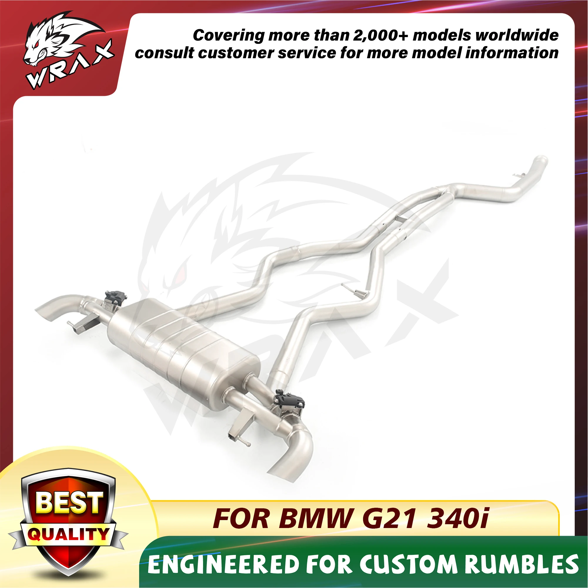 

WRAX Exhaust Control Valve System Muffler Car Parts Catback for BMW M340i M440i G20 G21 G22 B58 3.0T perfect replacement