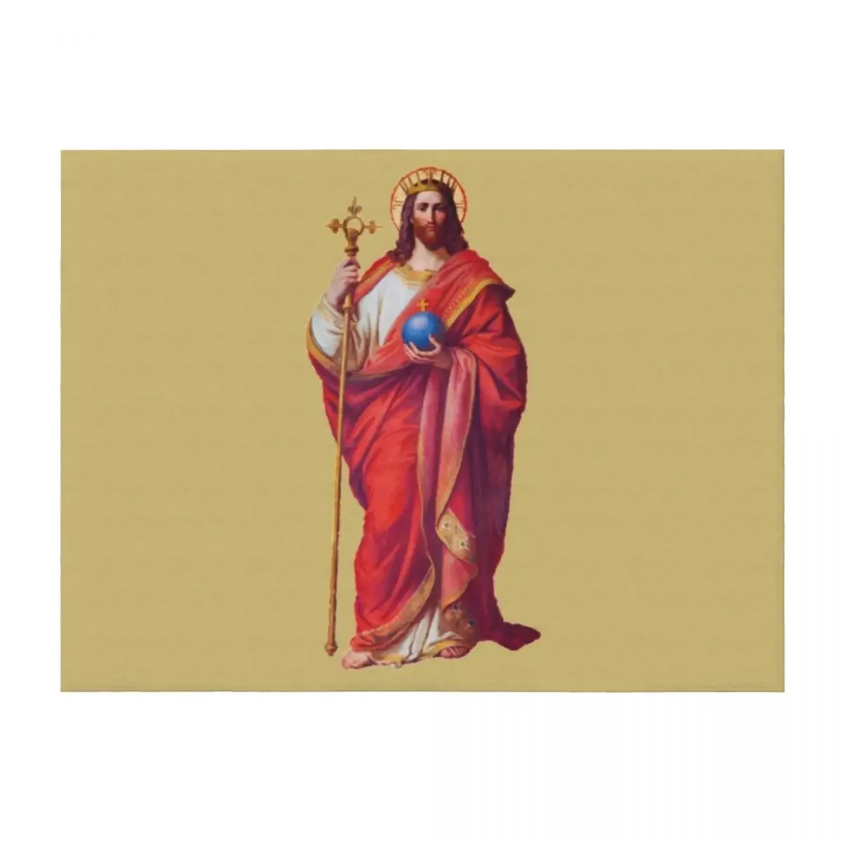 

Jesus Christ King of the World Throw Blanket Softest Luxury Throw Soft Plush Plaid Giant Sofa Blankets