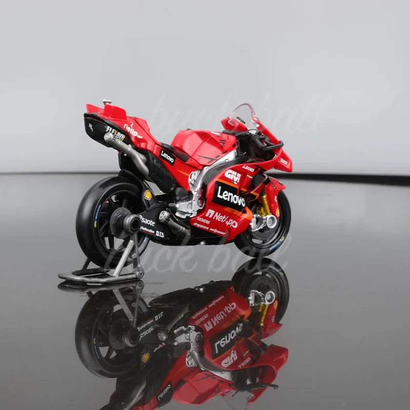 Maisto New 1:18 Ducati Lenovo Team 2023 MotoGP Champion #1 #23 Die Cast Model Edition Alloy Vehicle Motorcycle Toy Car model Gif