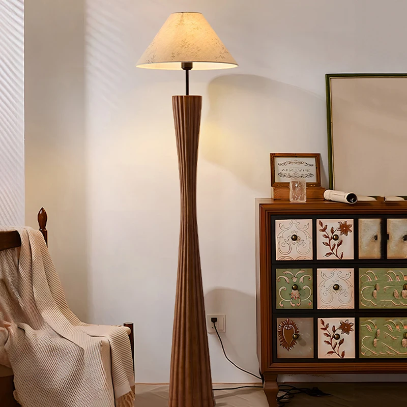 Modern minimalist LED floor lamp, living room, bedroom, study, Nordic Ins style creative remote control dimming vertical lamp