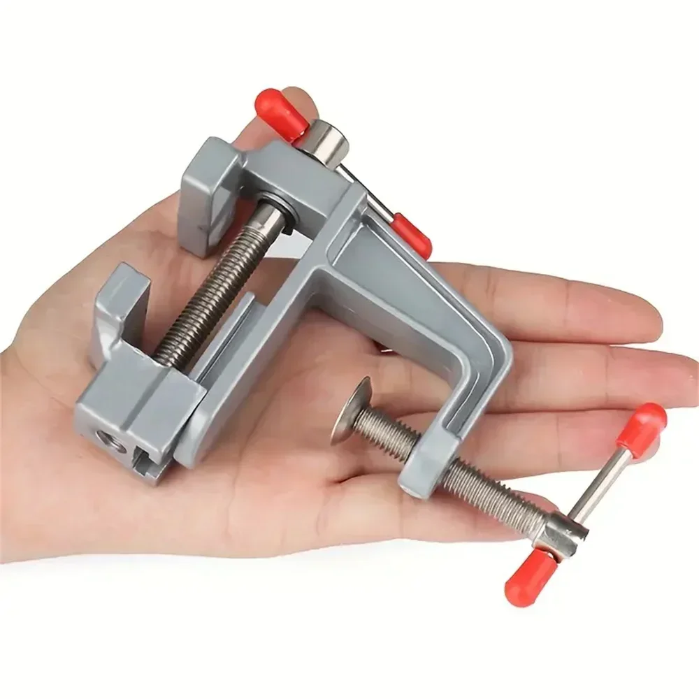 Mini Bench Vise Muliti-Funcational 3.5&quot Aluminum Miniature Small Jewelers Hobby Clamp On Table Flat Pliers Tool Vice view 3