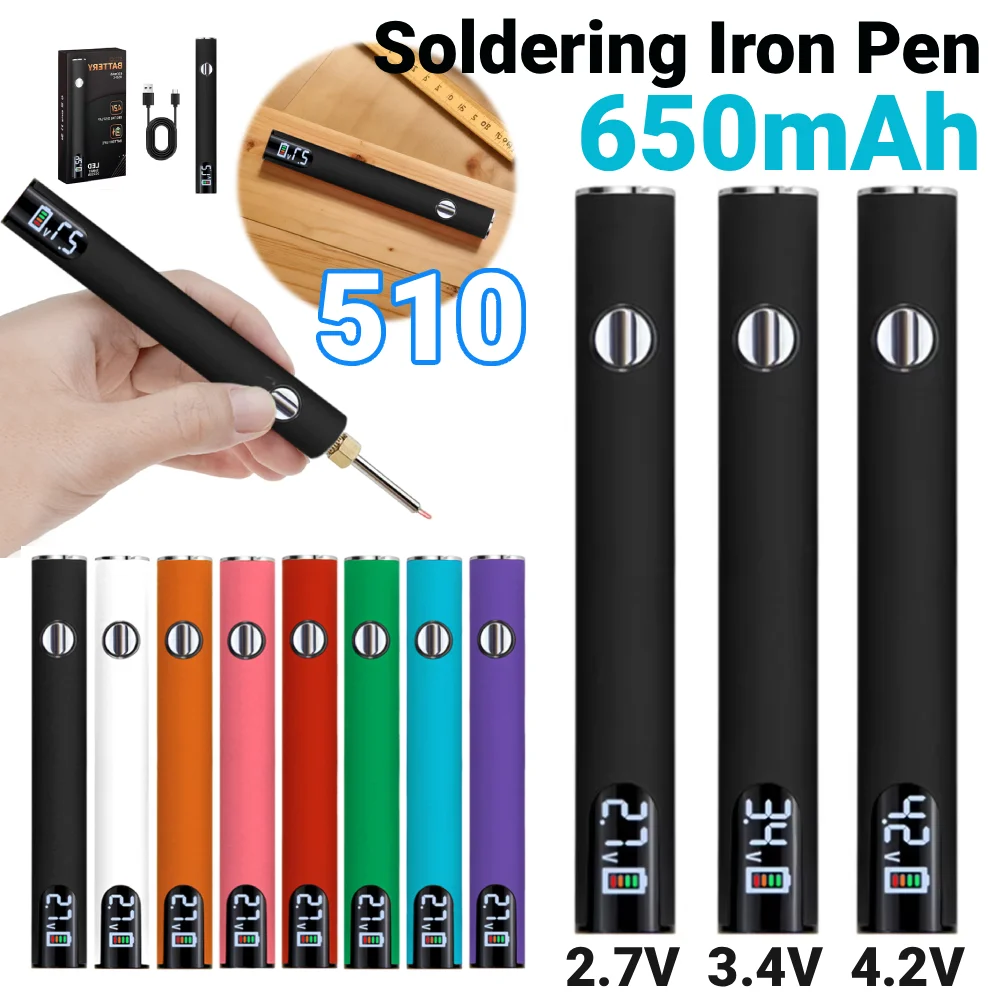 510 Filo Batteria Carrello Penna 650mAh Batteria Digitale 510 Saldatore Elettrico Saldatore Elettrico Penna Strumenti di Riparazione di Saldatura